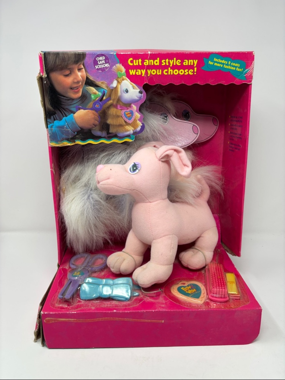 Bow Wow Boutique | Pink Plush Styling Toy with Accessories 1991